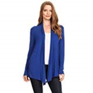 Women Solid Lightweight Long Sleeve Cardigan Sz S